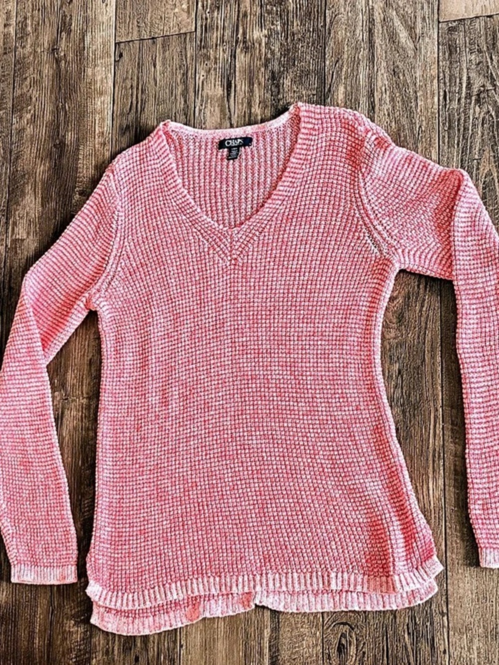 Chaps Pink V-Neck Sweater